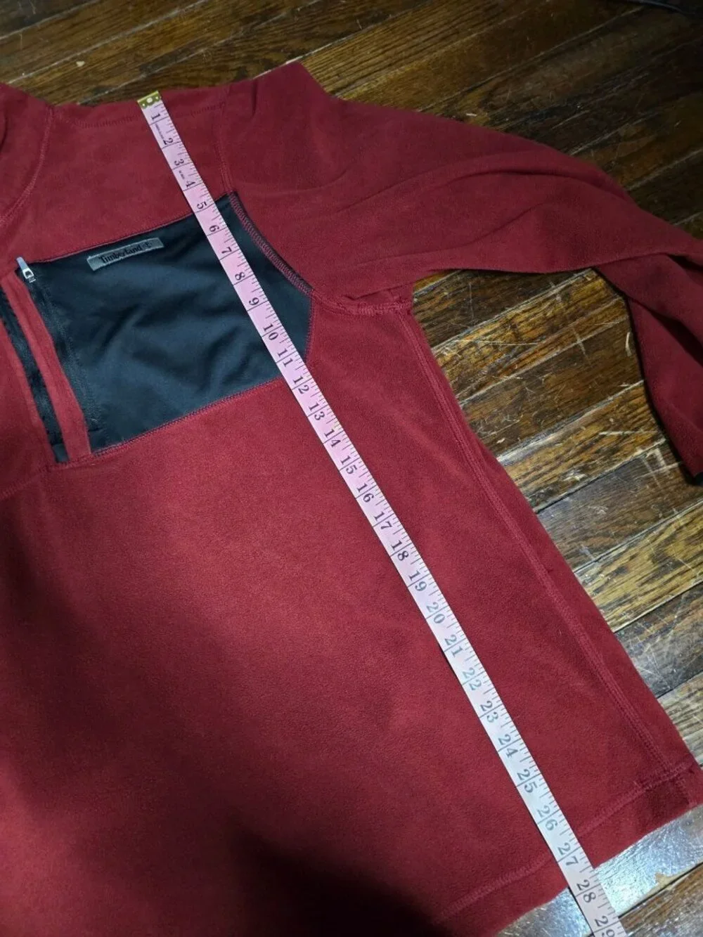 Timberland Red Fleece 1/2 Zip Pullover Jacket Large